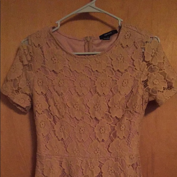 Forever 21 Brown/Taupe Lace Flower Dress - Picture 1 of 4